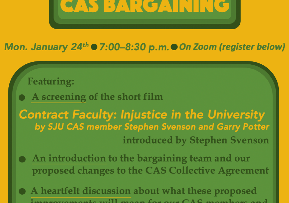 Launch of CAS Bargaining Event