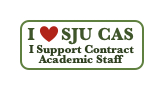 Email signature option 1 - I Support SJU Contract Academic Staff - with a heart emoji